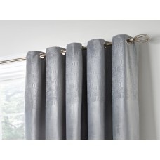 Appletree Boutique Jasper Silver Eyelet Curtain Pairs and Cushion